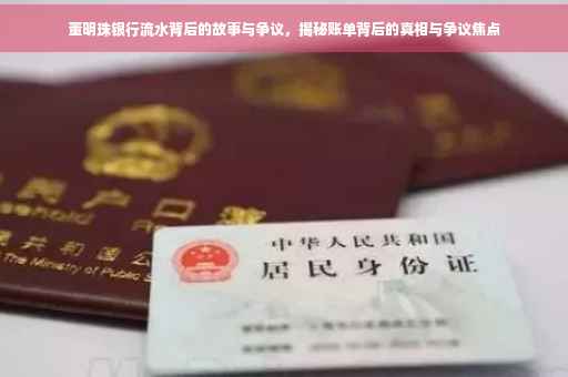 董明珠银行流水背后的故事与争议，揭秘账单背后的真相与争议焦点