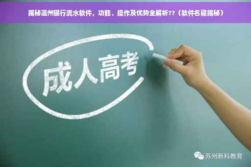 揭秘温州银行流水软件，功能、操作及优势全解析??（软件名称揭秘）