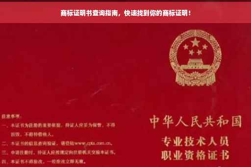商标证明书查询指南，快速找到你的商标证明！