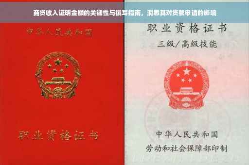 商贷收入证明金额的关键性与撰写指南，洞悉其对贷款申请的影响