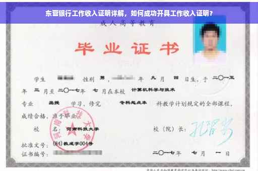 东营银行工作收入证明详解，如何成功开具工作收入证明？