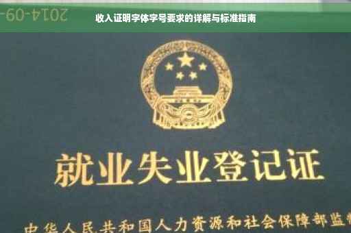 收入证明字体字号要求的详解与标准指南