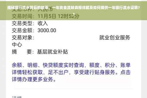揭秘银行流水背后的故事，一年资金流转真相详解及如何提供一年银行流水证明??