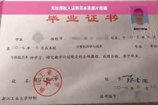 无社保收入证明范本及图片指南