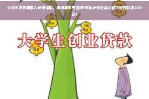公积金缴存与收入证明详解，真相与细节揭秘?如何正确开具公积金缴存和收入证明?