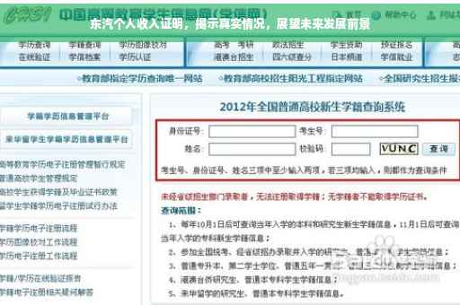东汽个人收入证明，揭示真实情况，展望未来发展前景