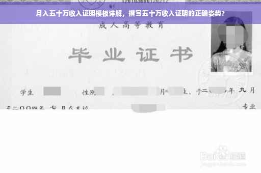 月入五十万收入证明模板详解，撰写五十万收入证明的正确姿势?