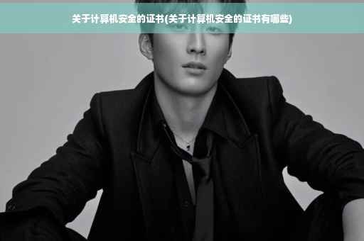关于计算机安全的证书(关于计算机安全的证书有哪些)