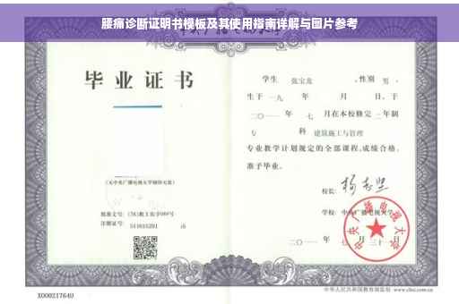 腰痛诊断证明书模板及其使用指南详解与图片参考