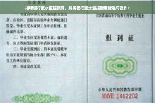 揭秘银行流水监控额度，解析银行流水监控额度标准与操作?