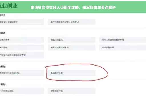 申请贷款提交收入证明全攻略，撰写指南与要点解析