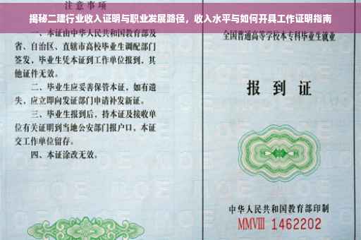 揭秘二建行业收入证明与职业发展路径，收入水平与如何开具工作证明指南