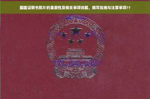 脚崴证明书照片的重要性及相关事项详解，撰写指南与注意事项??