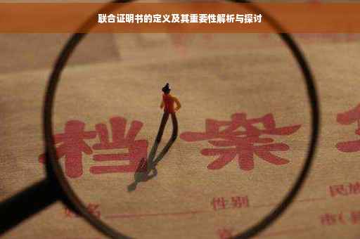 联合证明书的定义及其重要性解析与探讨