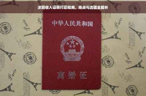 沭阳收入证明打印指南，地点与流程全解析