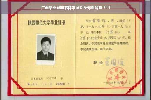 广西毕业证明书样本图片及详细解析 ?⚡️
