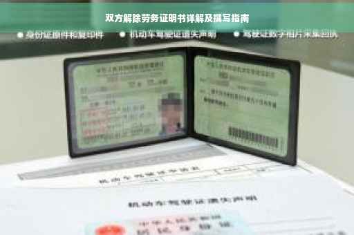 双方解除劳务证明书详解及撰写指南