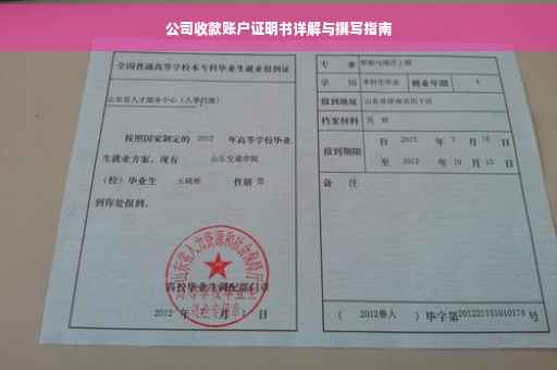 公司收款账户证明书详解与撰写指南