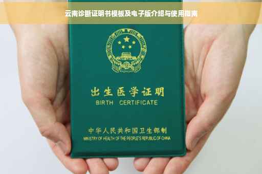 云南诊断证明书模板及电子版介绍与使用指南
