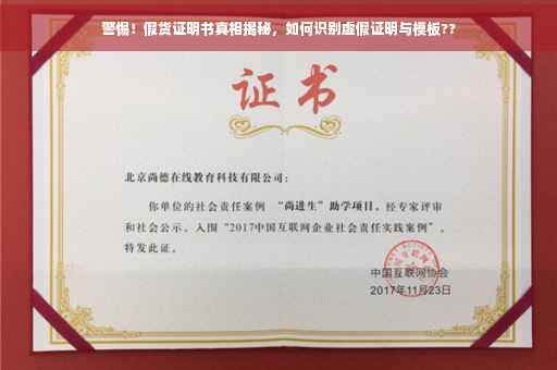 警惕！假货证明书真相揭秘，如何识别虚假证明与模板??