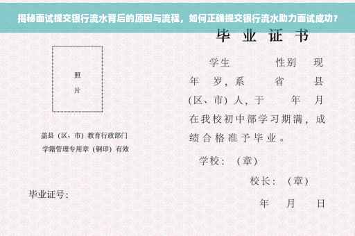揭秘面试提交银行流水背后的原因与流程，如何正确提交银行流水助力面试成功？