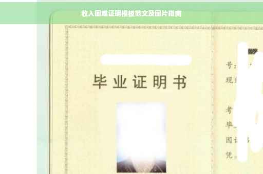 收入困难证明模板范文及图片指南