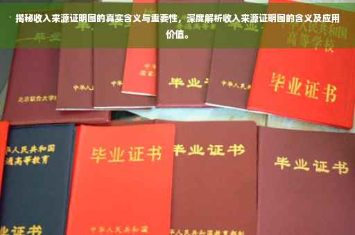 揭秘收入来源证明图的真实含义与重要性，深度解析收入来源证明图的含义及应用价值。