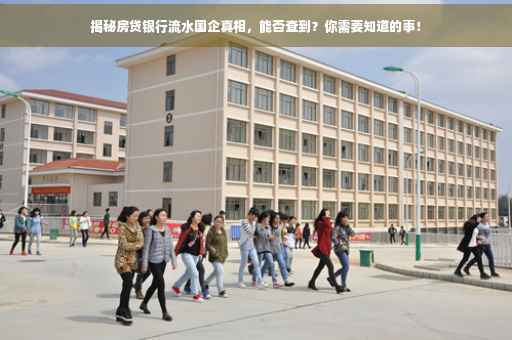 揭秘房贷银行流水国企真相，能否查到？你需要知道的事！