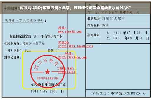 深度解读银行放贷的流水要求，应对建议与是否需要流水评分探讨