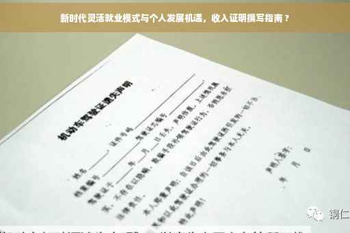 新时代灵活就业模式与个人发展机遇，收入证明撰写指南 ?