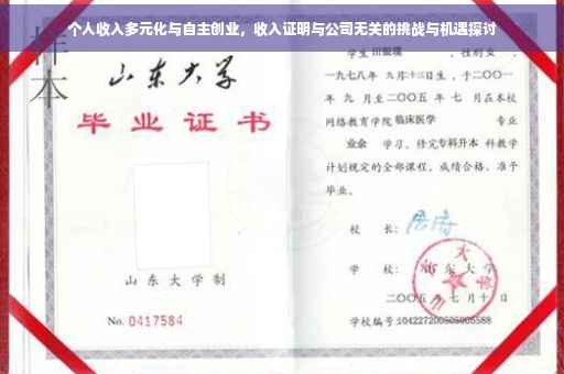个人收入多元化与自主创业，收入证明与公司无关的挑战与机遇探讨