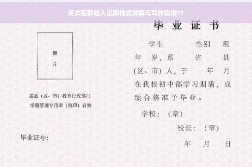 英文在职收入证明格式详解与写作指南??