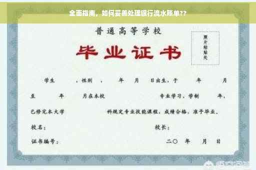 全面指南，如何妥善处理银行流水账单??