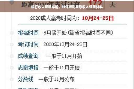 银行收入证明详解，如何顺利获取收入证明材料