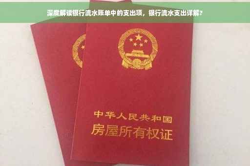 深度解读银行流水账单中的支出项，银行流水支出详解?