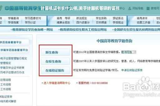 计算机证书长什么样,关于计算机等级的证书