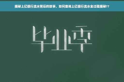 揭秘上亿银行流水背后的故事，如何查询上亿银行流水全过程揭秘??