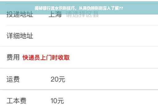 揭秘银行流水识别技巧，从真伪辨别到深入了解??