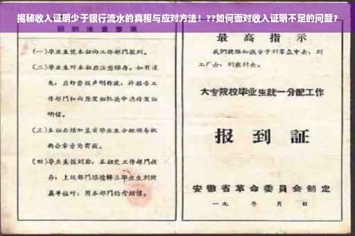 揭秘收入证明少于银行流水的真相与应对方法！??如何面对收入证明不足的问题？