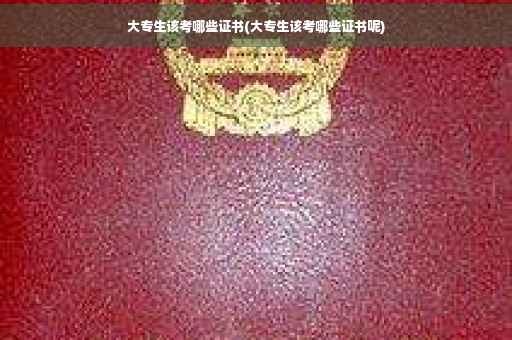 大专生该考哪些证书(大专生该考哪些证书呢)