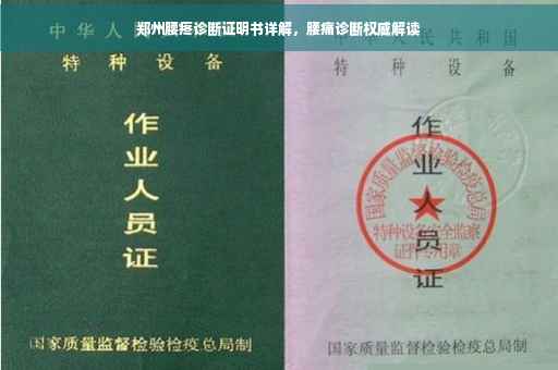 郑州腰疼诊断证明书详解，腰痛诊断权威解读