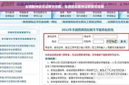 车祸精神状况证明书详解，车祸前后精神证明撰写指南