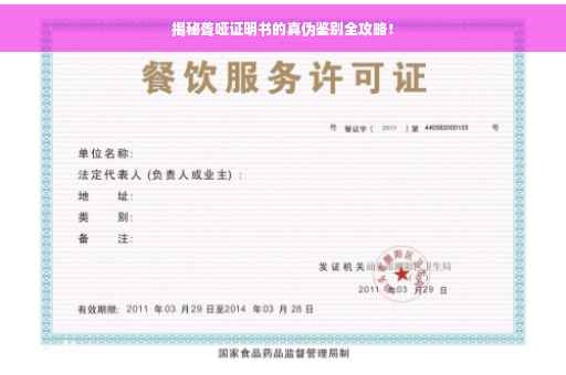 揭秘聋哑证明书的真伪鉴别全攻略！