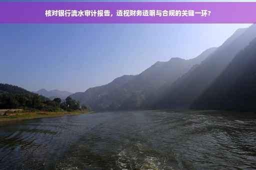 核对银行流水审计报告，透视财务透明与合规的关键一环?