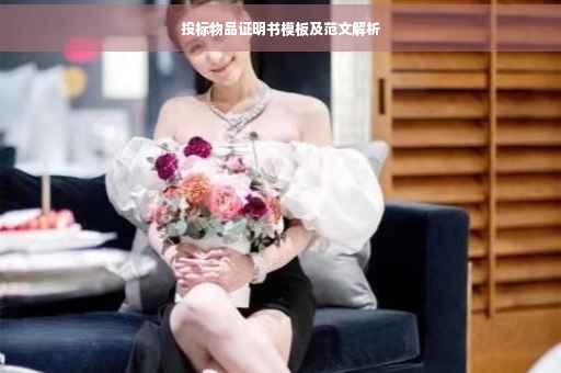 投标物品证明书模板及范文解析