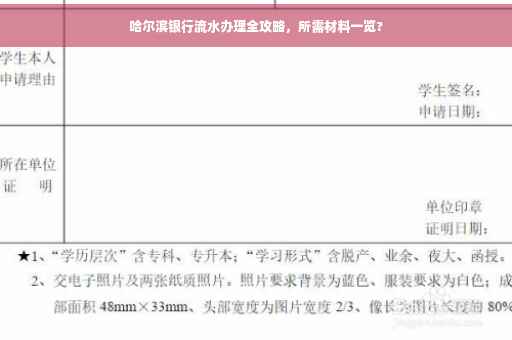 哈尔滨银行流水办理全攻略，所需材料一览?