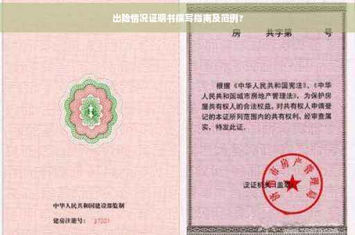 出险情况证明书撰写指南及范例?