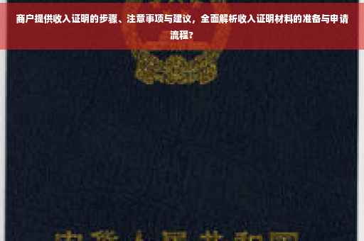 商户提供收入证明的步骤、注意事项与建议，全面解析收入证明材料的准备与申请流程?
