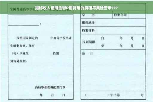 揭秘收入证明金额P图背后的真相与风险警示???