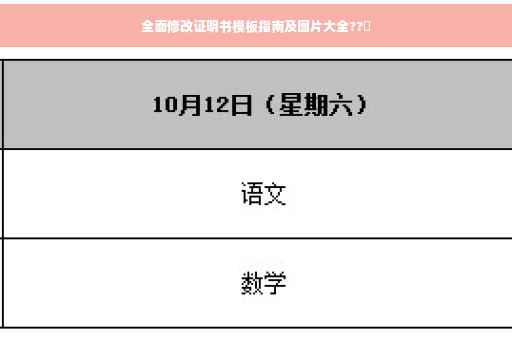 全面修改证明书模板指南及图片大全??️